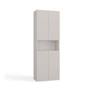 GLAZE - Armoire de salle de bain avec panier à ligne - Style moderne - 174x60x30 cm - Colonne sdb - Beige