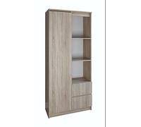CDF Office Bibliothèque RS-80 Bily | Couleur : Chêne Sonoma | pour Le Salon, Le Bureau, la bibliothèque | Moderne | étagère pour Livres et Jouets | Idéal pour Chambre d'enfant, d'ado, de Jeune