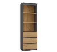 CDF Olimp RS-60 Bibliothèque | Couleur : blanc | Pour salon, bureau, bureau | Moderne | Étagère pour livres et jouets | Idéal pour chambre d'enfant, adolescent, chambre d'adolescent