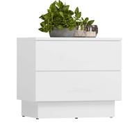 CDF Table Chevet Chambre Tiroirs Blanche Appoint Commode Moderne Poignée