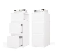 CDF Table De Chevet Commode Chambre Tiroir Étagère Console Rangement Blanc