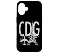 CDG Airport Code Étiquette Bagages Paris France Europe Coque pour iPhone 16