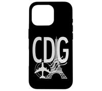 CDG Airport Code Étiquette Bagages Paris France Europe Coque pour iPhone 16 Pro