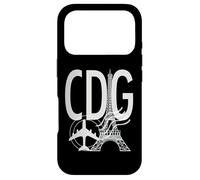 CDG Airport Code Étiquette Bagages Paris France Europe Coque pour iPhone 17 Pro