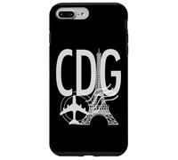 CDG Airport Code Étiquette Bagages Paris France Europe Coque pour iPhone 7 Plus/8 Plus