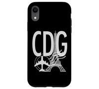 CDG Airport Code Étiquette Bagages Paris France Europe Coque pour iPhone XR