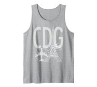 CDG Airport Code Étiquette Bagages Paris France Europe Débardeur, Homme, Gris Chiné, L