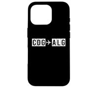 CDG ALG Vol Route Paris à Alger Codes Air Coque pour iPhone 16 Pro