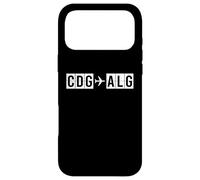 CDG ALG Vol Route Paris à Alger Codes Air Coque pour iPhone 17 Pro Max