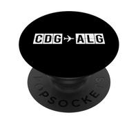 CDG ALG Vol Route Paris à Alger Codes Air PopSockets PopGrip Adhésif