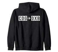 CDG DXB Vol Route Paris vers Dubaï Codes aériens Sweat à Capuche