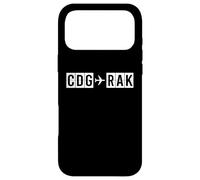 CDG RAK Vol Route Paris à Marrakech Codes aériens Coque pour iPhone 17 Pro Max