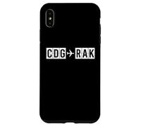 CDG RAK Vol Route Paris à Marrakech Codes aériens Coque pour iPhone XS Max