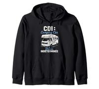 CDI Camping Car Durée Indéterminée Humour Vanlife Retraite Sweat à Capuche