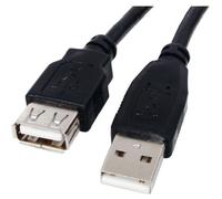 Valueline - Rallonge de câble USB - USB (F) pour USB (M) - 1.8 m - noir