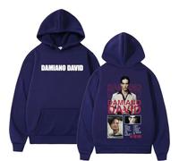 Cditoia Sweat à Capuche pour Femmes et Hommes Imprimé Singer Damiano Merch D-avid Album Tour Sweatshirt décontracté Oversize à Capuche et Manches Longues Unisexe-Blue||l
