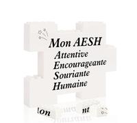 CDIXlmuz Cadeau AESH D'école Fin F'année, Plaque Décorative en Forme de Puzzle, Idée Original Cadeau Anniversaires Noel, Merci AVS Cadeaux Assistante Maitresse pour Maternelle et Jardin d'enfants
