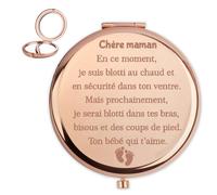 CDIXlmuz Cadeau Future Maman Miroir De Poche Cadeau Fete des Meres Cadeau pour Future Maman Idee Cadeau Maman Cadeau pour Les Mere Noel Anniversaire Saint Valentin