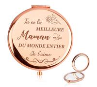 CDIXlmuz Cadeau Maman Noël Miroir Portable pour Maquillage Cadeau pour Maman Fêtes des Mères Miroir De Poche Cadeau Anniversaire Fete des Meres Fete des Grand Mere Cadeaux pour La Fête des Mères