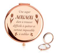 CDIXlmuz Cadeau Nounou Original Cadeau pour Nounou Fin De Contrat Merci Nounou Miroir De Poche Idee Cadeau Nounou Fin De Contrat Cadeaux Nounou Super Nounou Cadeau Nounou Anniversaire