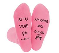 CDIXlmuz Chaussettes Femme 39-42 Rigolotes Humour Cadeau Femme Anniversaire Maman Collegue Ami Frere Soeur Copine Jeune Fille Garcon Cadeau Noel Saint-valentin Paques Travail Retraite Chaussettes