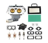 CDIYTOOL 791230 Kit carburateur pour Briggs & Stratton 407777 20-25 HP V-Twin Engine 499804 699709 Tune Up Kit pour John Deere MIA10632 LA150 LA145 LA130 L120 Tondeuse à gazon avec filtre à air