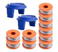 CDIYTOOL Bobine de bobine compatible avec Mac Allister MGTP18Li 1,65 mm 3 m WX150 et cache-bobine TLW-01-1 pour débroussailleuse MacAllister MGTP18Li WG150, WG151 (10 bobines + 2 couvertures)
