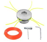 CDIYTOOL Bobine de débroussailleuse universelle en aluminium, têtes de rechange pour débroussailleuse en nylon, double tête de débroussailleuse à essence