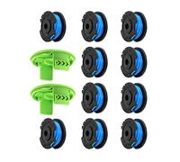 CDIYTOOL Greenworks Bobine de fil simple pour débroussailleuse 1,65 mm de diamètre 4,9 m de long pour débroussailleuse 24 V G24LT, G24LTK2, G24LT30M, G24LT30MK2 (10 bobines + 2 capuchons)