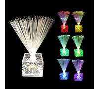 CDIYTOOL Lot de 20 mini lampes à fibre optique, LED multicolores changeantes avec base en cristal, alimentées par piles, couleurs changeantes