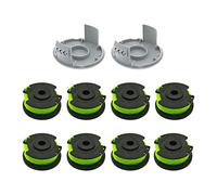 CDIYTOOL Ryobi RAC143 Bobine de Tondeuse à Gazon 36 V Compatible avec RLT36B33 & RY36LT3A-0 avec Capuchons RAC142 2 mm de diamètre 6 m de Long (8 bobines + 2 Capuchons)