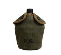 CDJBHW Bouteille d'eau et housse de protection en acier inoxydable pour camping de la Seconde Guerre mondiale US M1910 (vert)