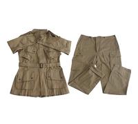 CDJBHW M42 Uniforme Parachutiste de la Seconde Guerre mondiale M1942 Officier Veste et pantalon Homme Vintage Kaki Ensemble Réplique WW2 Costume Parachutiste US, vert une, 44