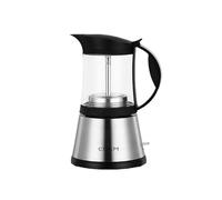 CDKM Cafetière Électrique, Cafetière italienne,Pot à moka portable,340ml Verre Borosilicate machine à café, Thermostat STRIX, Valve Sécurité Cuivre Italien - 3/6 Tasses - Facile et Sécurisé