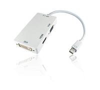 CDL Micro Adaptateur Mini DisplayPort vers HDMI, DVI-D, VGA Blanc 15 cm