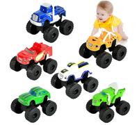 CDLIZW 6 Paquet Petites Voiture Enfants,Kit de Jeu de Voiture à inertie,Voitures Enfant, Jouet Voitures avec Grandes Roues en Caoutchouc,Camion à Traction Arrièr pour 2-10 Ans Garçons Filles