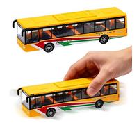 CDLIZW Modèle de Bus Jouet, Modèle de Bus en Alliage Voiture,Pull Back Voitures Construction Véhicules,Pièces de Bureau Cake,Jouets Cadeau Ensemble Bus Modè