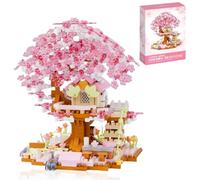 CDLIZW Sakura Arbre Maison Construire Bloc,690 Pièces Ensemble de Construction Cabane dans Les Arbres,Ensembles Construction Bonsaï Sakura,Mini Blocs de Construction pour Adultes