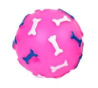 CDog Balls Squeaky - Pelota De Juguete Masticable Para Cachorros Con Estampado De Huesos | Juguete Colorido Del Perro De La Dentición Del PVC Con El Sonido Para La Limpieza De Los Dientes | Pelota Dur