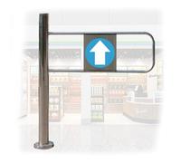 cdpdmai Supermarché Sens Unique Accès Automatique Portail Battant, Sécurité Métal Ressort Portillon, Portillon de Sécurité Métallique Réglable, pour Bibliothèque Entrepôt(Size:60x97cm,Color:Droite)