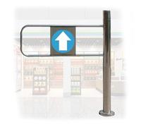 cdpdmai Supermarché Sens Unique Accès Automatique Portail Battant, Sécurité Métal Ressort Portillon, Portillon de Sécurité Métallique Réglable, pour Bibliothèque Entrepôt(Size:100x97cm,Color:Gauche)