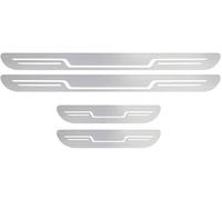 CDQSA Protège-Seuil de Porte en Acier Inoxydable 4 Pièces pour VW Amarok II 2022 2023 2024 2025 - Bandes de Protection Durables et Résistantes aux Rayures,C/Silver