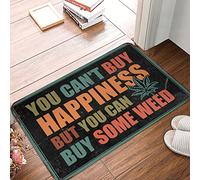 CDSS Décoration extérieure amusante « You Can'T Buy Happiness But Can Some Weed » - Tapis de porte d'intérieur pour maison, entrée, piscine (65 x 90 cm)