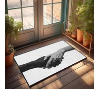 CDSS Paillasson extérieur unité dans la diversité : une poignée de main de deux cultures paillasson paillasson extérieur entrée petite chambre accessoires (40 x 60 cm)