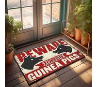 CDSS Paillasson pour entrée extérieure, maison, amusant, méfiez-vous des zombies, cochons d'Inde, décoration de bureau, tapis de cuisine (65 x 90 cm)