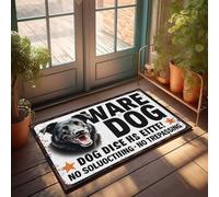 CDSS Paillasson pour entrée extérieure, maison, amusant, méfiez-vous du chien : pas de sollicitation, pas d'encombrement, paillasson amusant pour décoration de bureau, tapis de cuisine de ferme (50 x