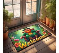 CDSS Tapis de bienvenue amusant Welcome To The Land Of Leprechauns Paillasson d'extérieur avec dictons (50 x 80 cm)