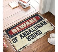 CDSS Tapis de bienvenue extérieur automne Beware Of Andalusian Hound Paillasson drôle pour porte d'entrée drôle Ma(50 x 80 cm)