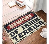 CDSS Tapis de bienvenue extérieur automne Beware of Irish Terrier Tapis de porte drôle pour porte d'entrée drôle Ma(40 x 60 cm)