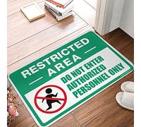 CDSS Tapis de porte d'automne pour entrée extérieure, panneau « Do Not Enter, Autorized Personnel Only » Signes Mat Man Cave Stuff Tapis d'intérieur ou d'extérieur (50 x 80 cm)